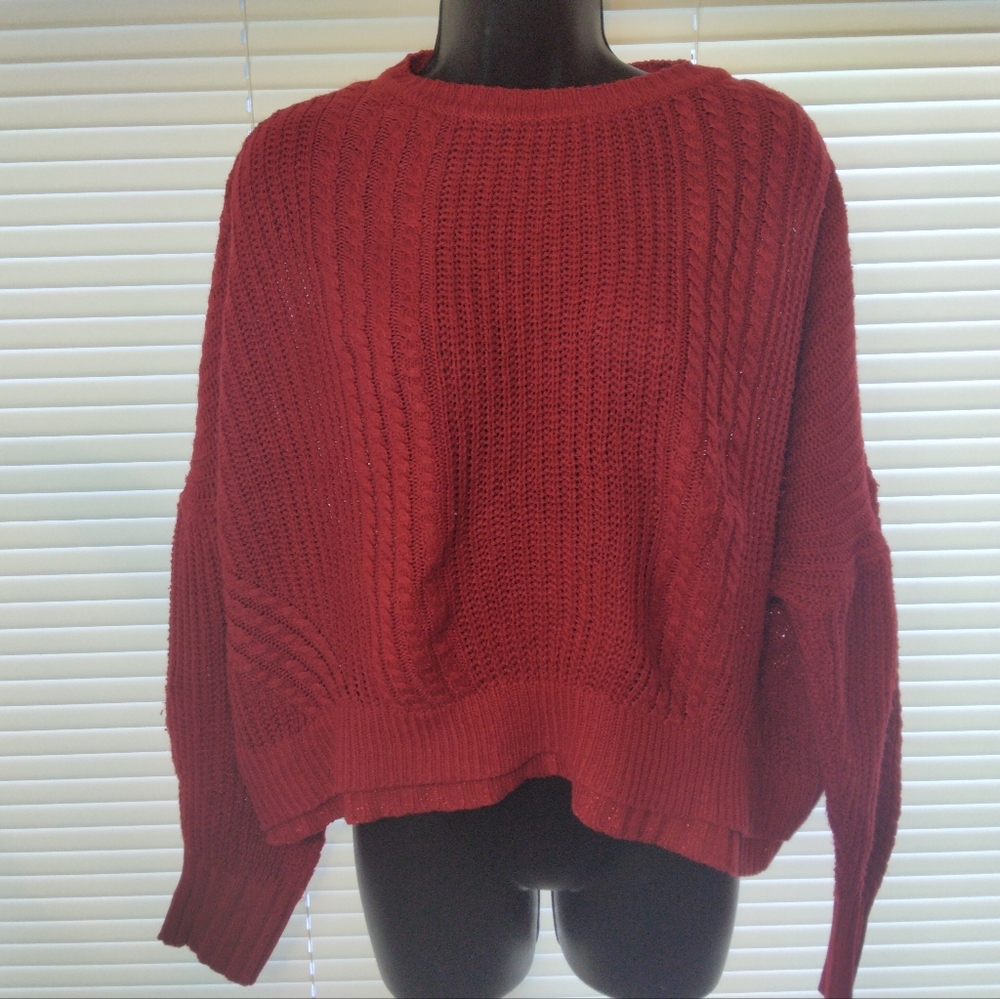Zara Red Oversized Sweater Size M
